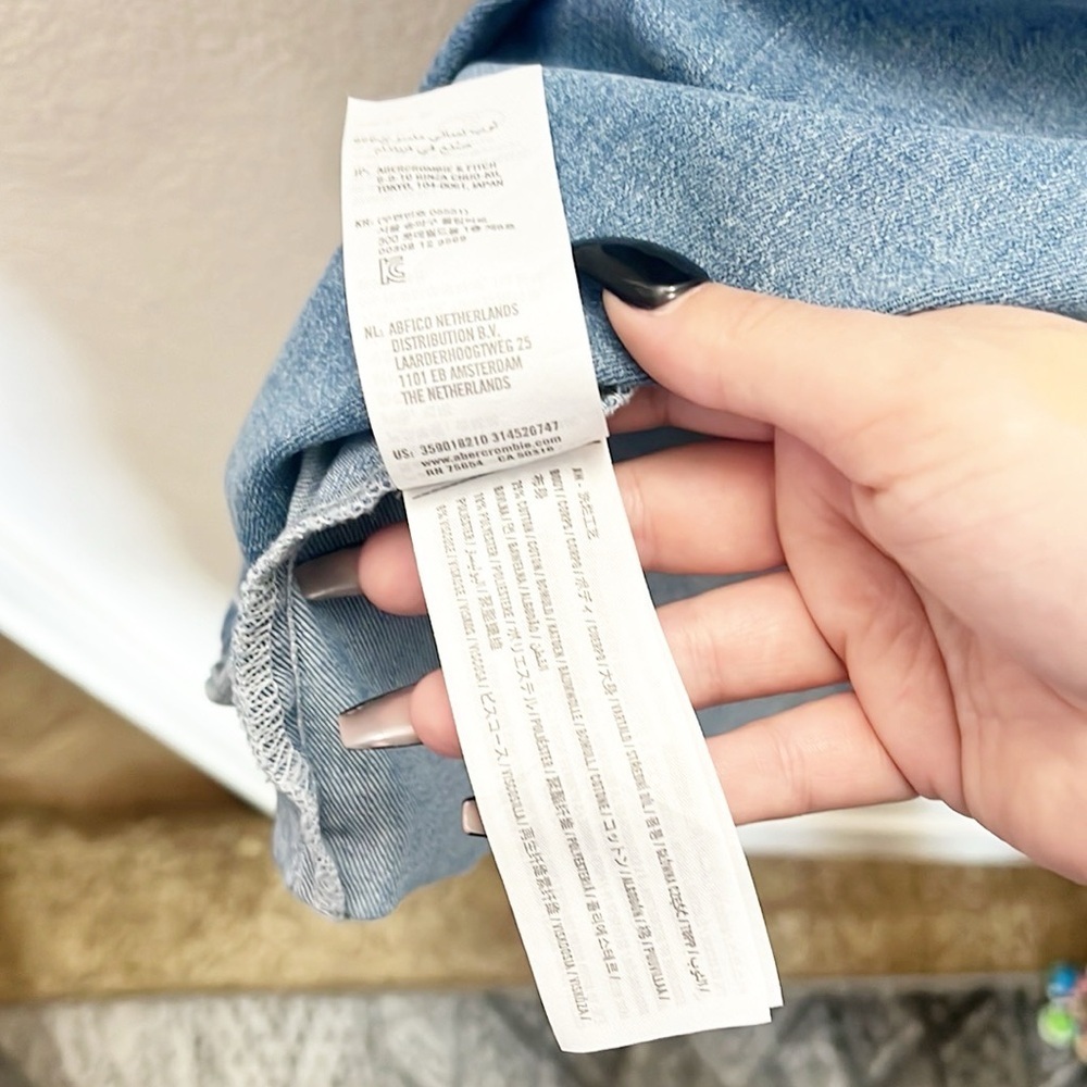 Hollister Chambray Tank Fitted Bodycon Tie Keyhole Front Pull On Mini Dress - Picture 9 of 10